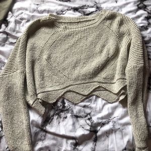 cropped oversized sweater